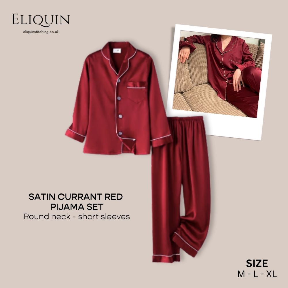 Silk Satin Long Sleeve & Pant Pyjama Set